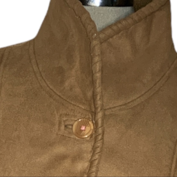 Penmanship Suede Fur Mid Long Winter Coat - Picture 7 of 14